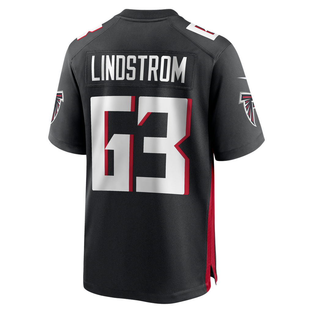 Men's Atlanta Falcons Chris Lindstrom Nike Black Game Jersey