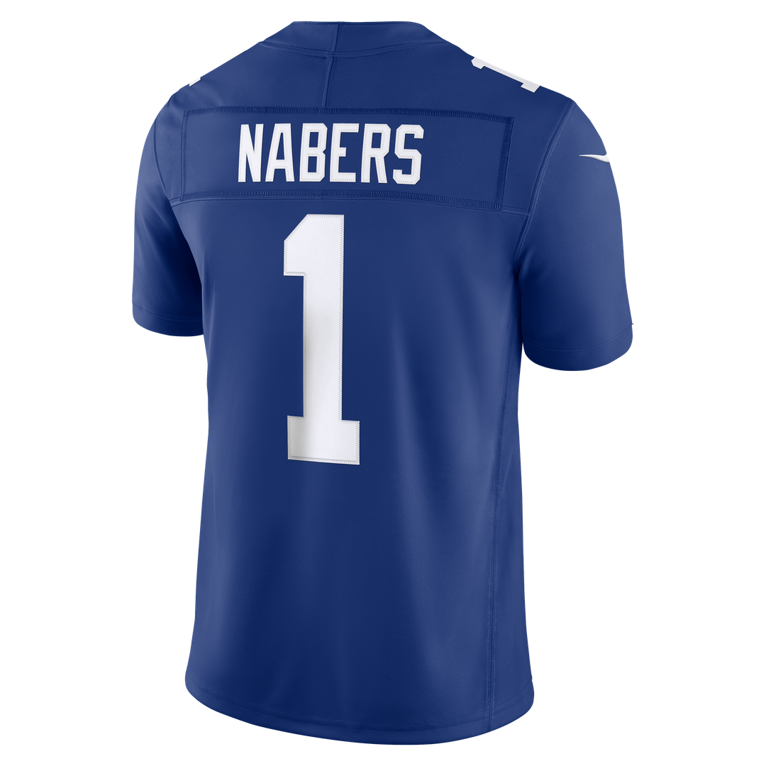 Men's New York Giants Malik Nabers Nike Royal Team Vapor F.U.S.E. Stitched Limited Jersey