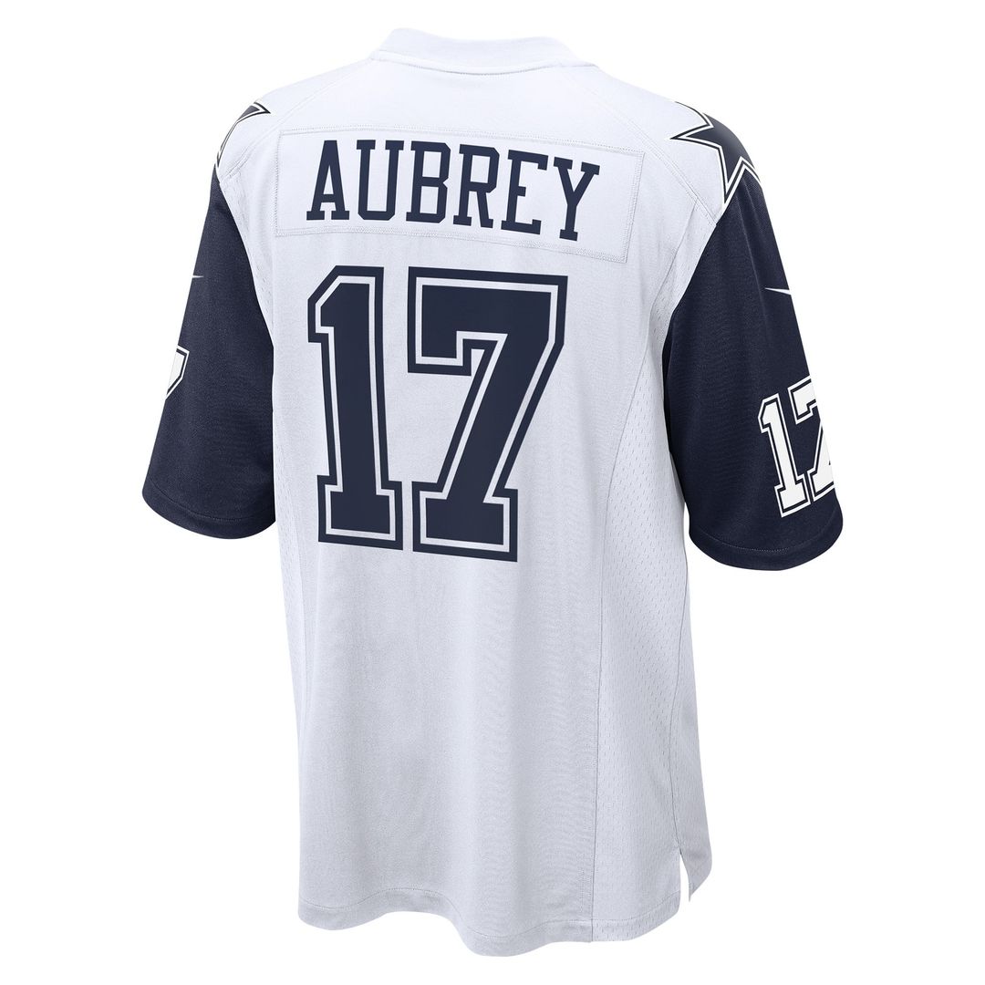 Men's Dallas Cowboys Brandon Aubrey Nike White Alternate Game Team Jersey