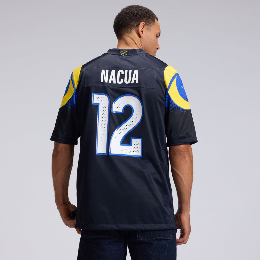 Men's Los Angeles Rams Puka Nacua Nike Dark Blue Rivalries Collection Game Jersey