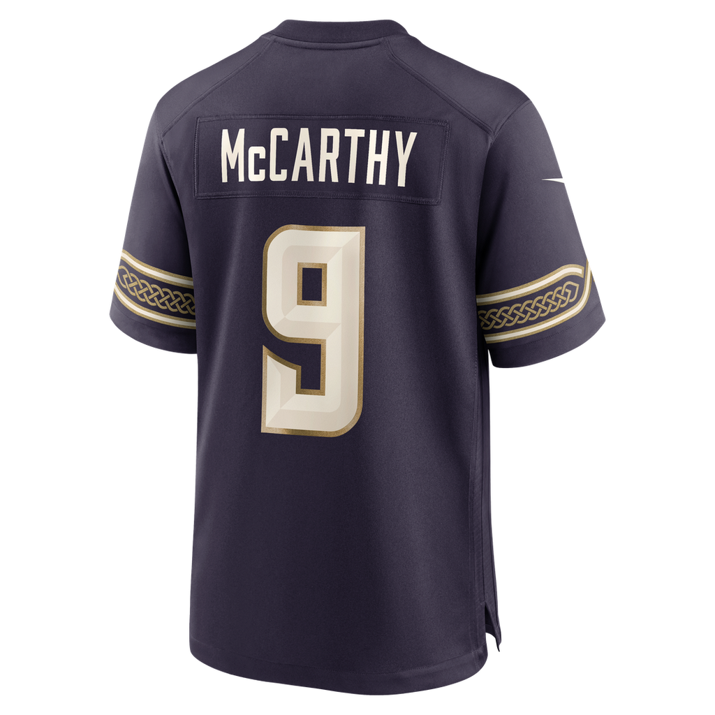 Men's Minnesota Vikings J.J McCarthy Nike Purple 2026 Rivalries Collection Game Jersey