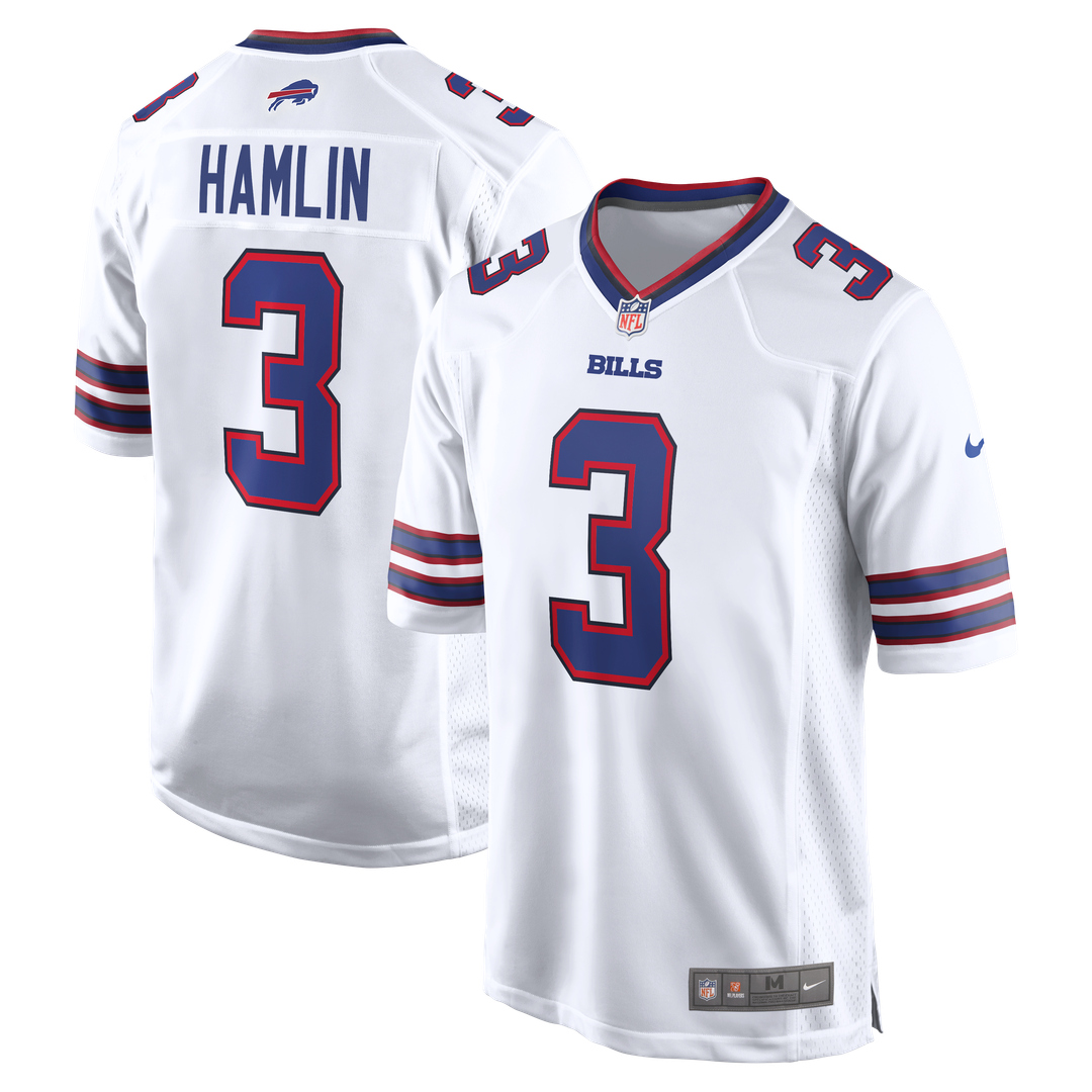 Men's Buffalo Bills Damar Hamlin Nike White  Game Jersey