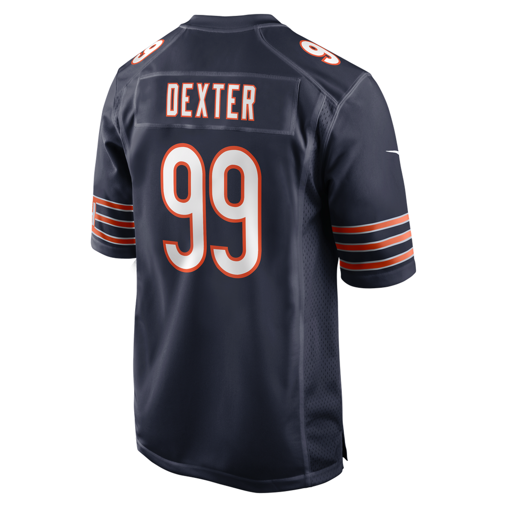 Men's Chicago Bears Gervon Dexter Sr Nike  Navy Team Game Jersey