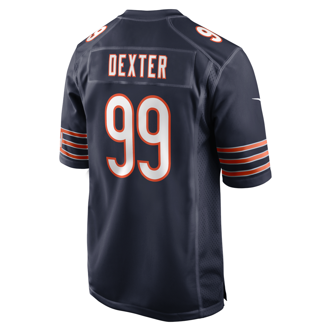 Men's Chicago Bears Gervon Dexter Sr Nike  Navy Team Game Jersey