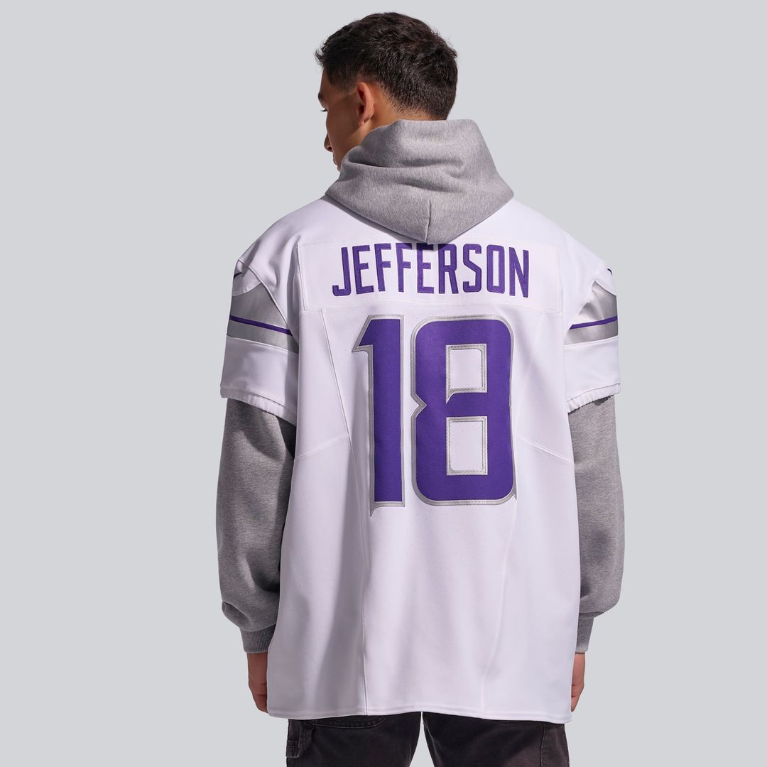 Men's Minnesota Vikings Justin Jefferson Nike White Alternate Vapor F.U.S.E. Elite Player Jersey