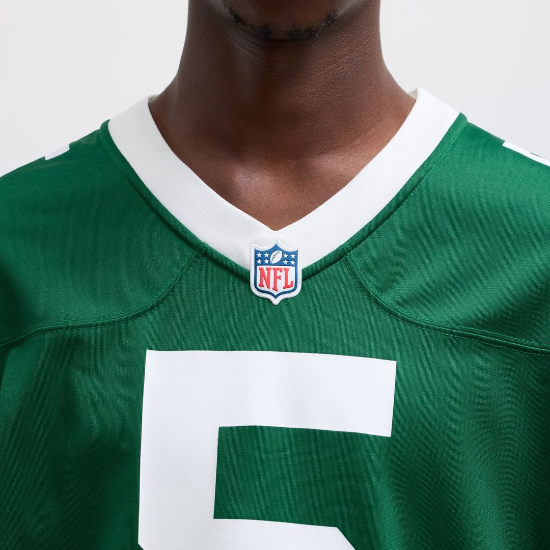 Men's New York Jets Garrett Wilson Nike Legacy Green Game Jersey