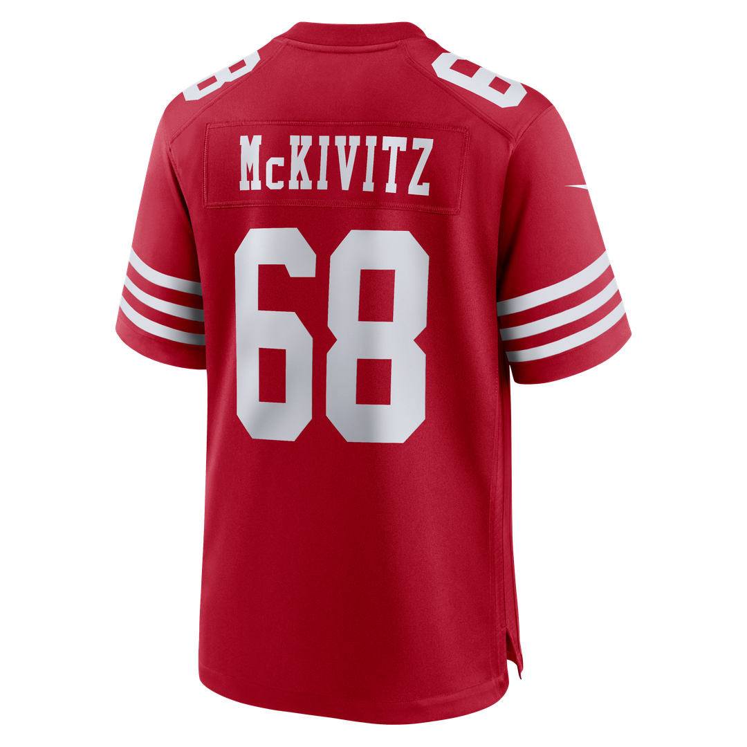 Men's San Francisco 49ers Colton McKivitz Nike  Scarlet  Game Jersey
