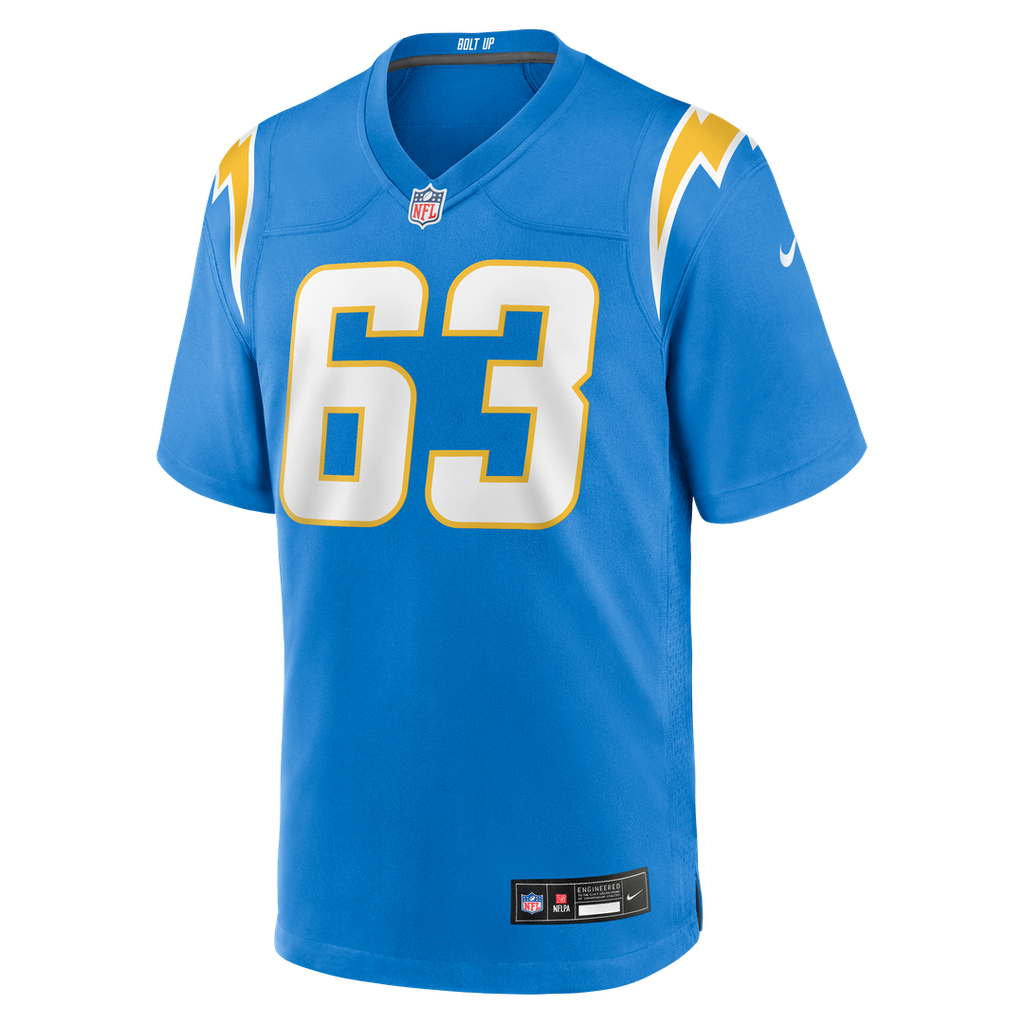 Men's Los Angeles Chargers Tyler Biadasz Nike  Powder Blue Team Game Jersey