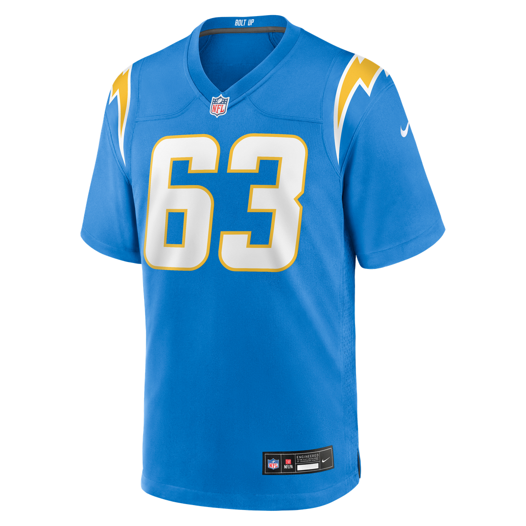 Men's Los Angeles Chargers Tyler Biadasz Nike  Powder Blue Team Game Jersey
