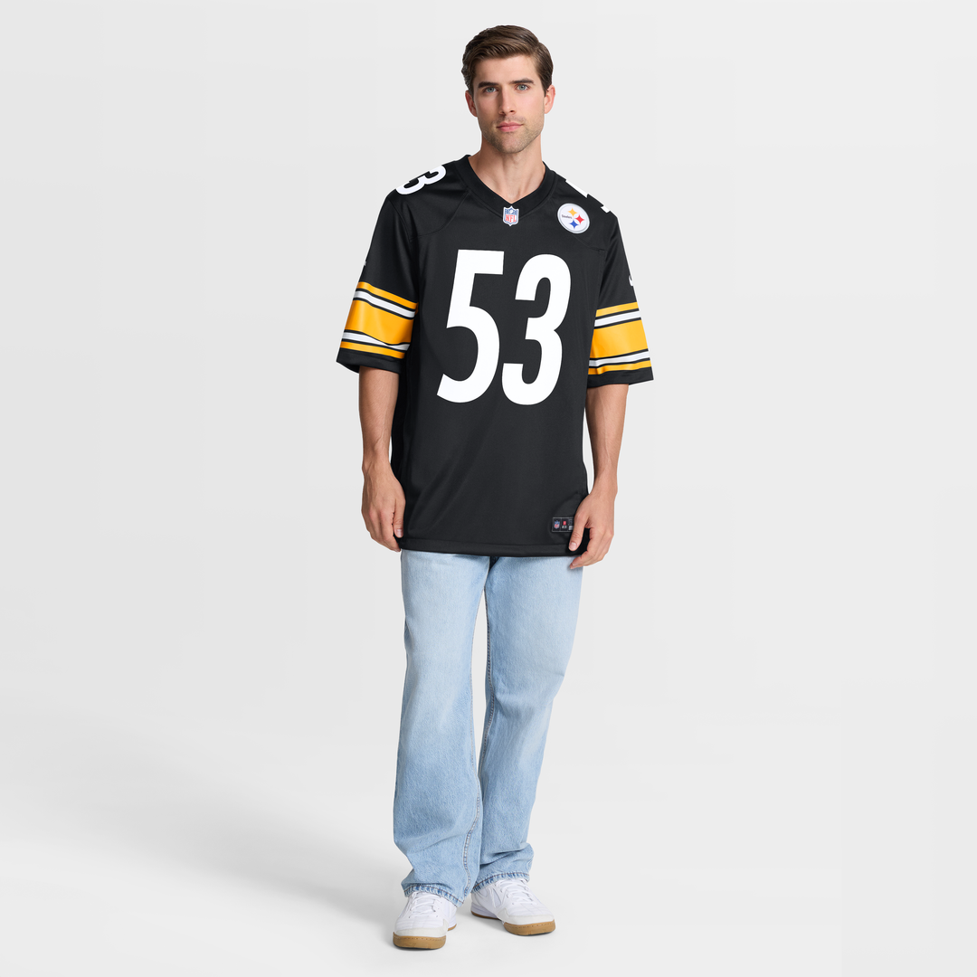 Men's Pittsburgh Steelers JaWhaun Bentley Nike  Black Team Game Jersey