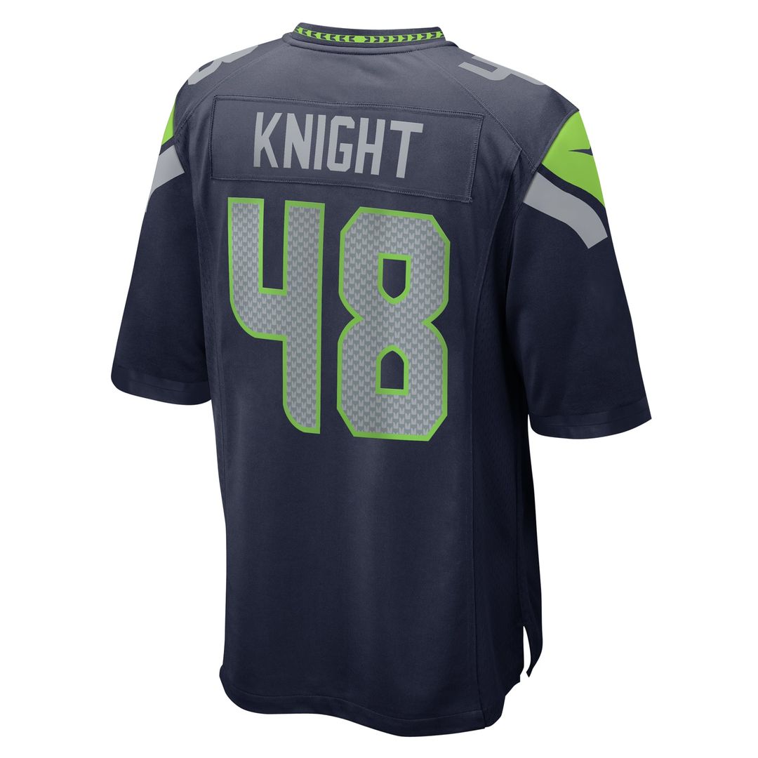 Men's Seattle Seahawks Tyrice Knight Nike  College Navy  Game Jersey