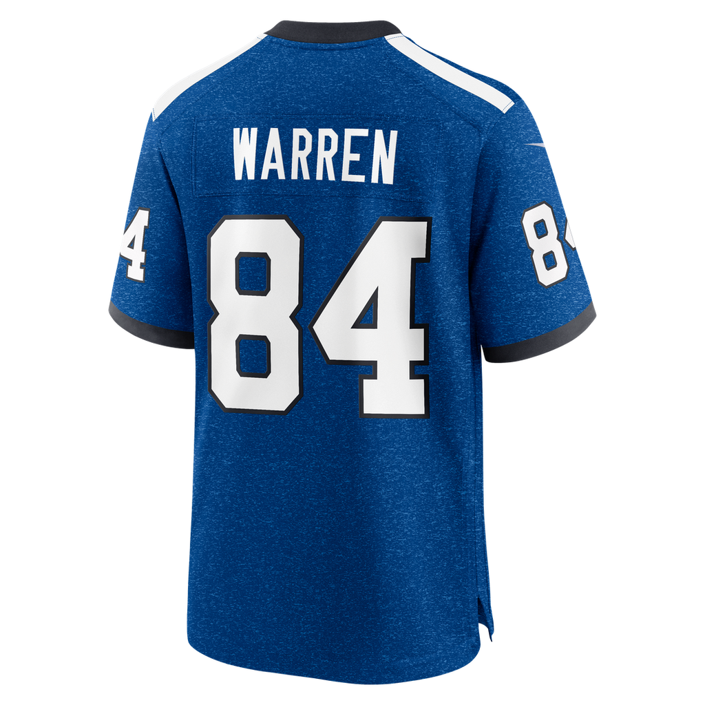 Men's Indianapolis Colts Tyler Warren Nike  Heather Royal Alternate 2 Indiana Nights Game Jersey