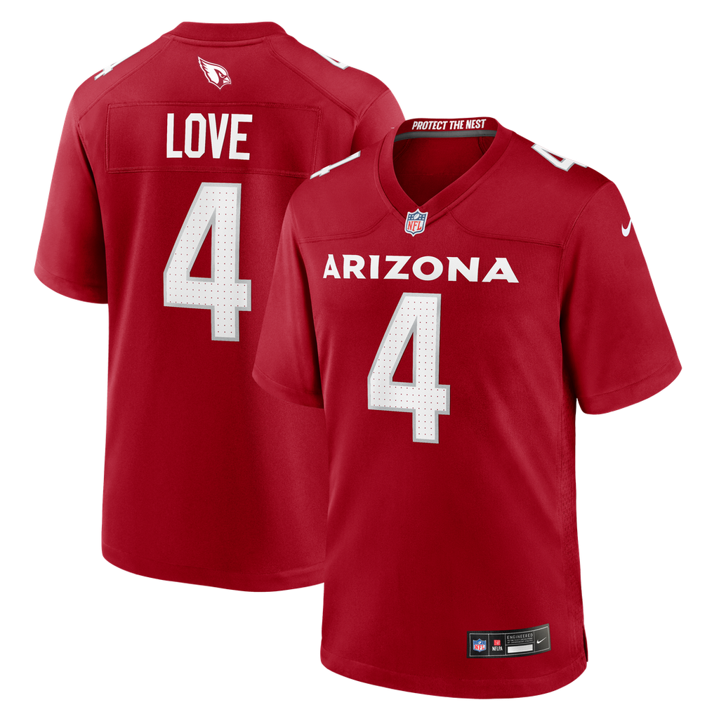 Men's Arizona Cardinals Jeremiyah Love Nike Cardinal Team Game Jersey