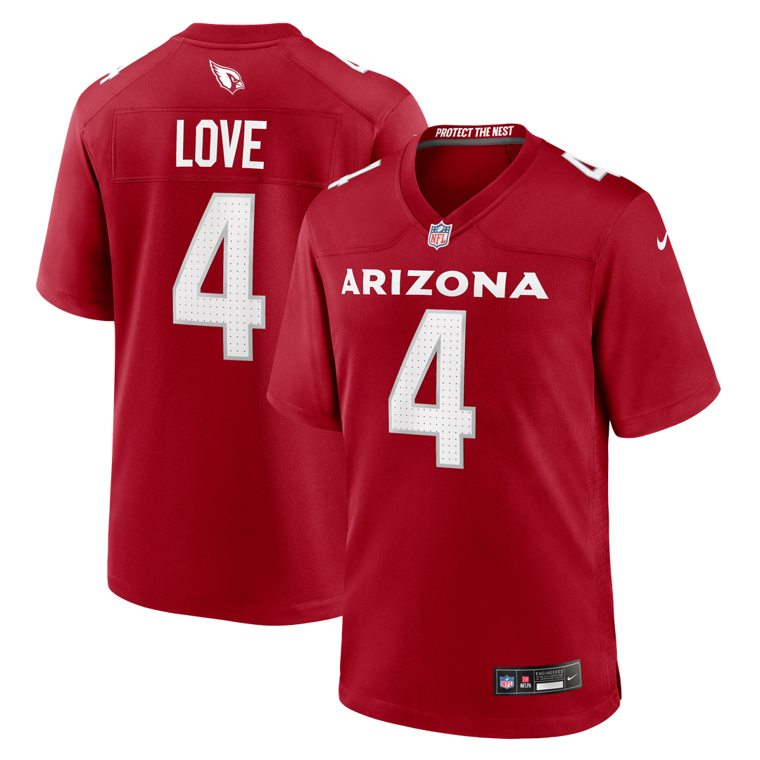 Men's Arizona Cardinals Jeremiyah Love Nike Black Alternate Game Player Jersey