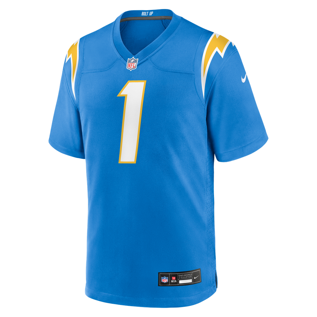 Men's Los Angeles Chargers Number 1 Groom Nike Powder Blue Game Jersey