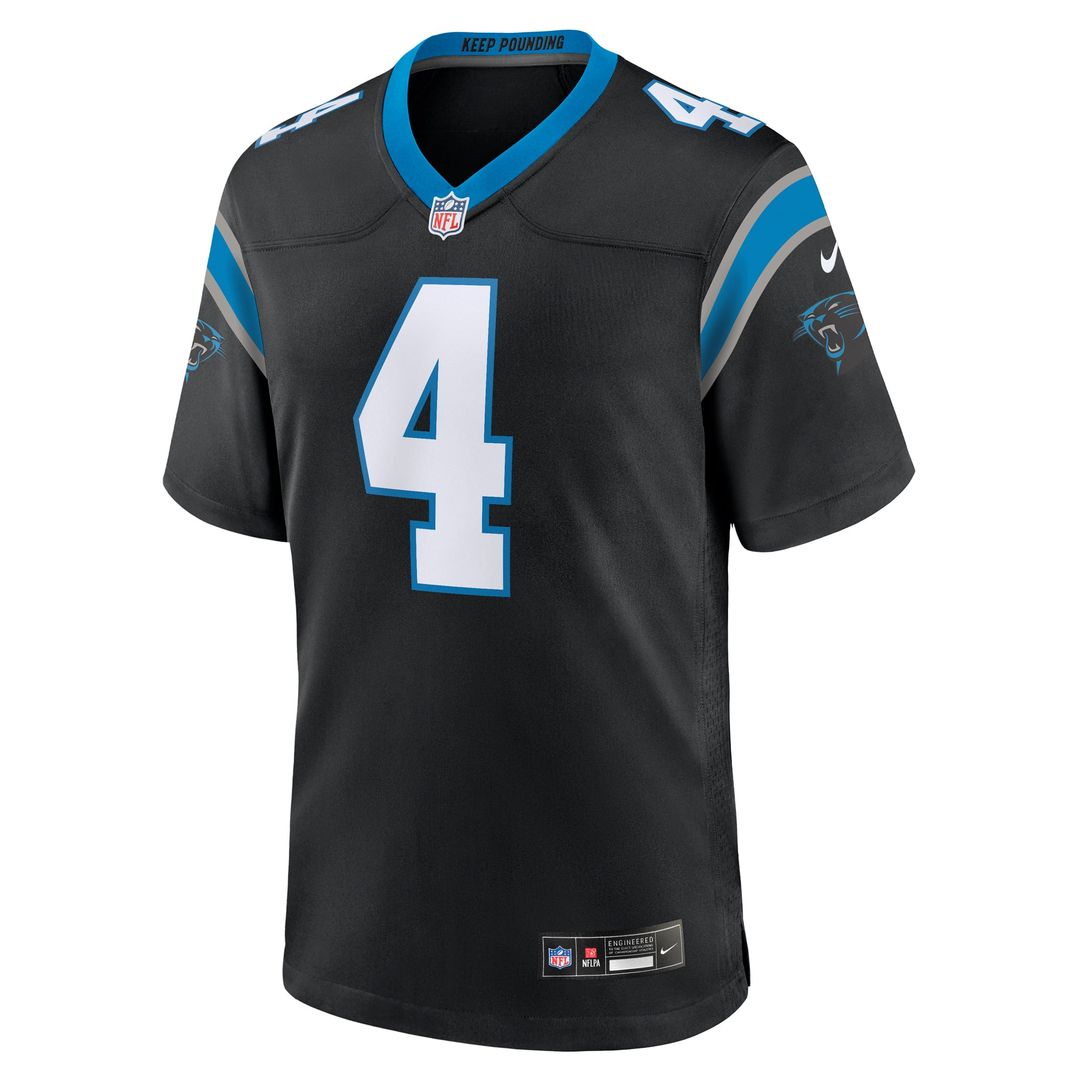 Men's Carolina Panthers Tetairoa McMillan Nike Blue Alternate Game Jersey