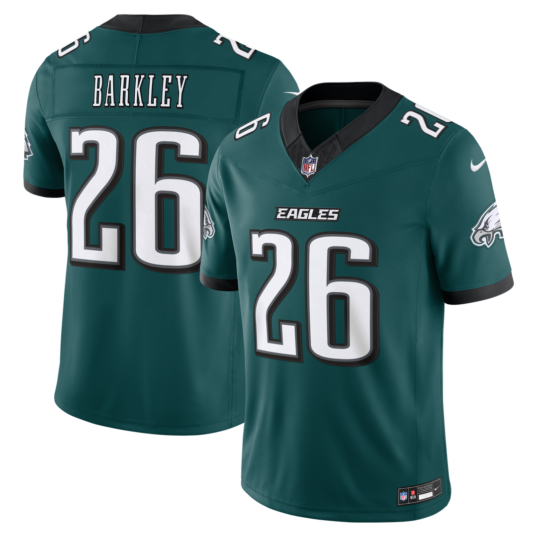 Men's Philadelphia Eagles Saquon Barkley Nike Kelly Green Alternate Vapor F.U.S.E. Stitched Limited Jersey
