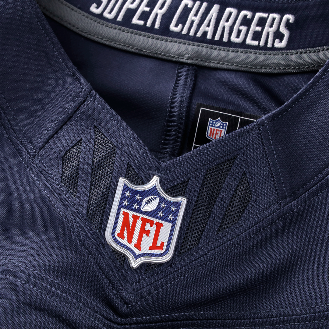 Men's Los Angeles Chargers Ladd McConkey Nike Navy Alternate Super Chargers Vapor F.U.S.E. Stitched Limited Jersey