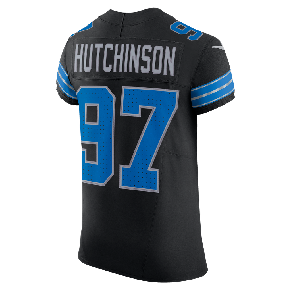 Men's Detroit Lions Aidan Hutchinson Nike Black Alternate Vapor F.U.S.E. Elite Jersey