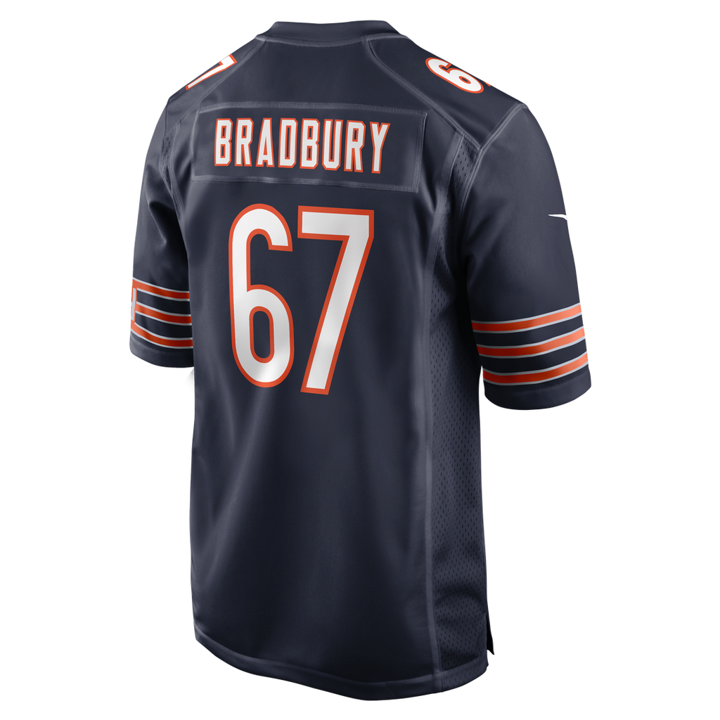 Men's Chicago Bears Garrett Bradbury Nike Navy Team Game Jersey