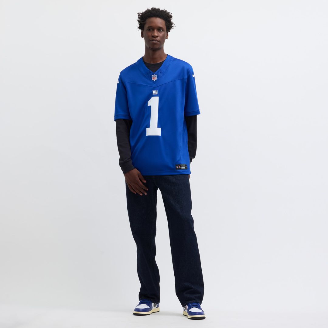 Men's New York Giants Malik Nabers Nike Royal Vapor F.U.S.E. Limited Jersey