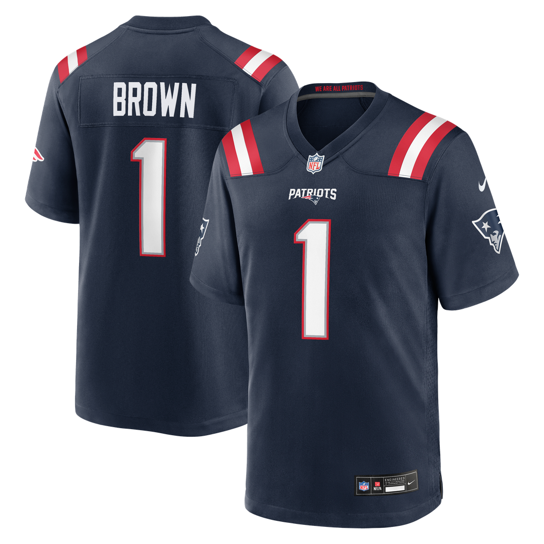 Men's New England Patriots A.J. Brown Nike Red Game Jersey