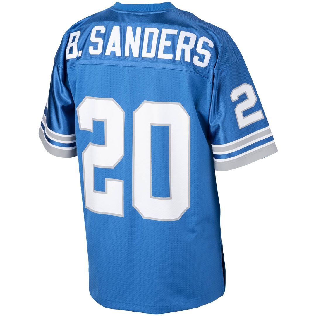 Men's Detroit Lions 1993 Barry Sanders Mitchell & Ness Blue Authentic Throwback Retired Player Jersey