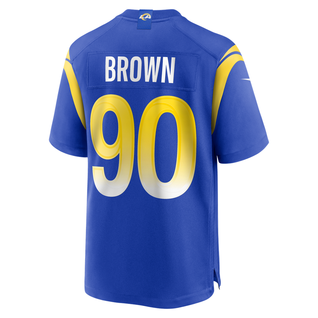 Men's Los Angeles Rams Earnest Brown IV Nike  Royal Team Game Jersey