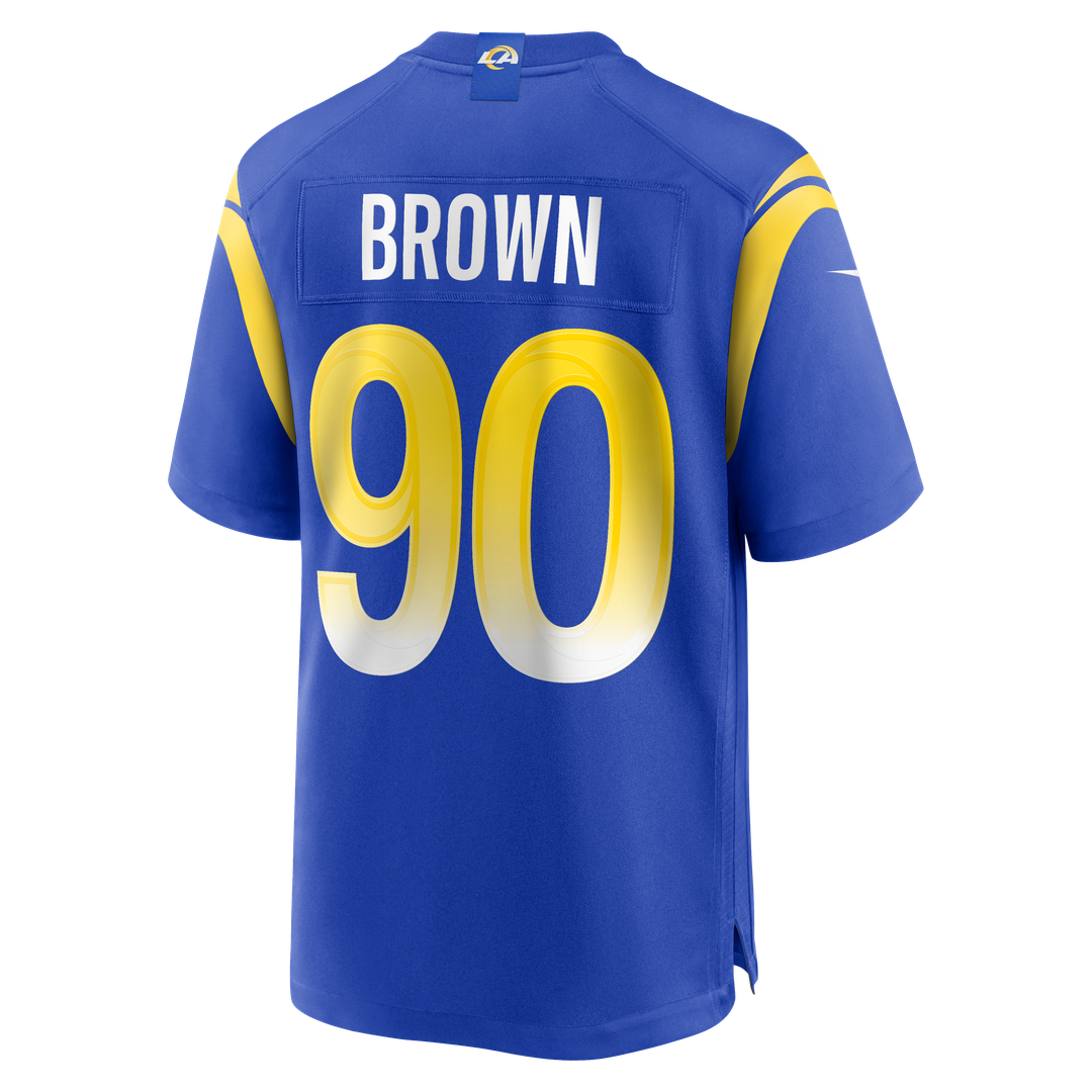 Men's Los Angeles Rams Earnest Brown IV Nike  Royal Team Game Jersey