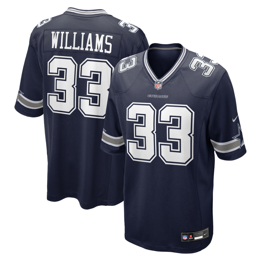 Men's Dallas Cowboys Javonte Williams Nike Navy Team Game Jersey