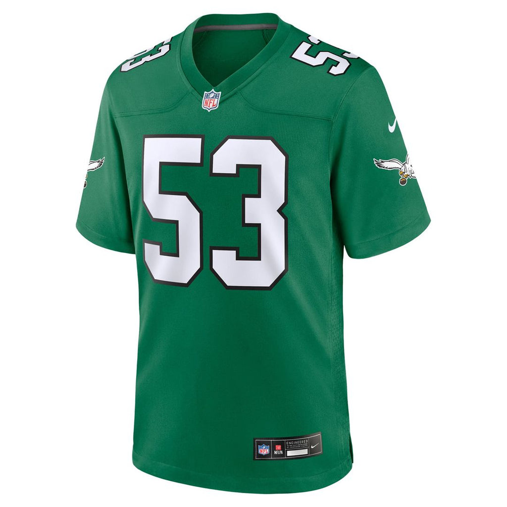 Men's Philadelphia Eagles Zack Baun Nike  Kelly Green Alternate Game Jersey