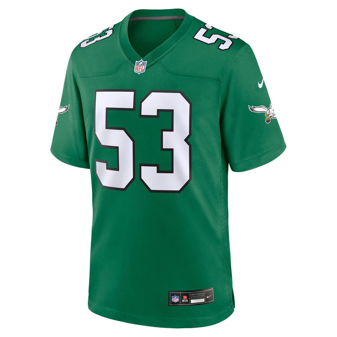 Men's Philadelphia Eagles Zack Baun Nike  Kelly Green Alternate Game Jersey
