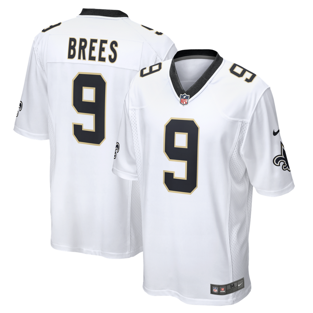Men's New Orleans Saints Drew Brees Nike  White Game Jersey