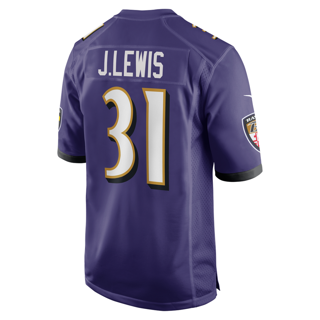Men's Baltimore Ravens Jamal Lewis Nike Purple Game Retired Player Jersey