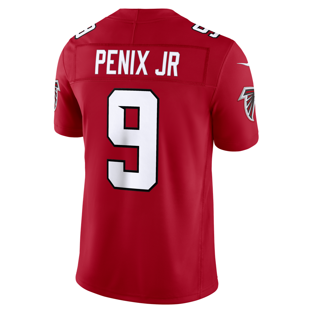 Men's Atlanta Falcons Michael Penix Jr. Nike Red Team Vapor F.U.S.E. Stitched Limited Jersey