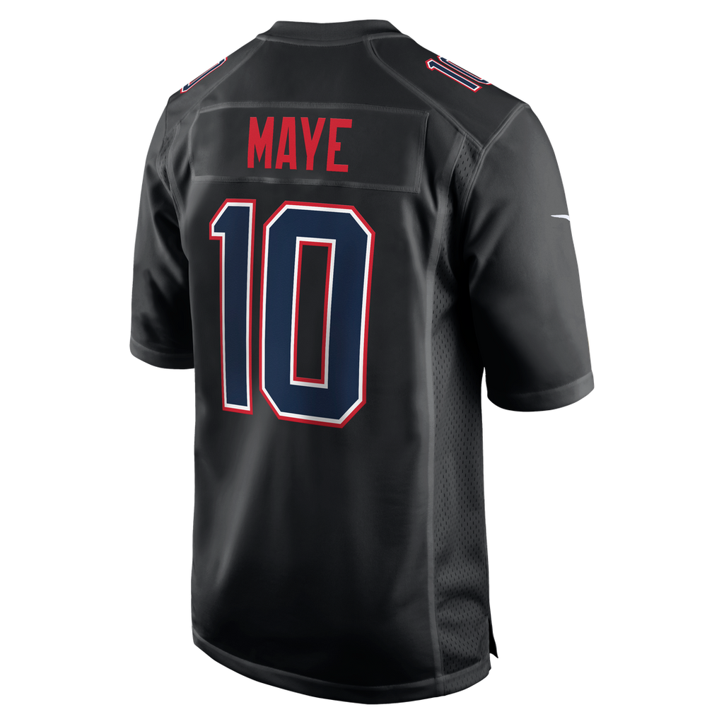 Men's New England Patriots Drake Maye Nike Tundra White Game Jersey