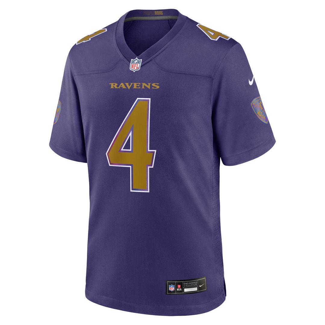 Men's Baltimore Ravens Zay Flowers Nike Purple Alternate Game Jersey