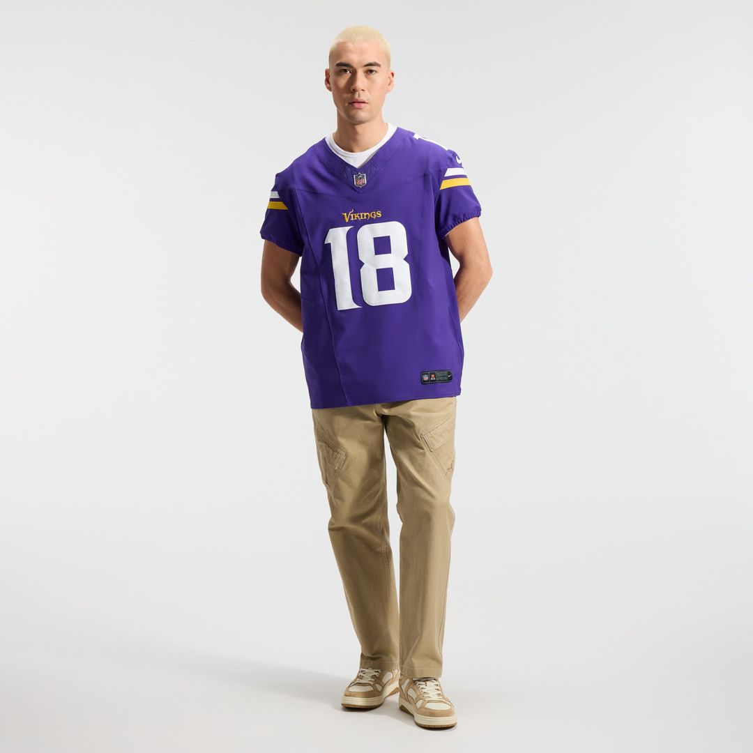 Men's Minnesota Vikings Justin Jefferson Nike Purple Team Vapor F.U.S.E. Elite Jersey