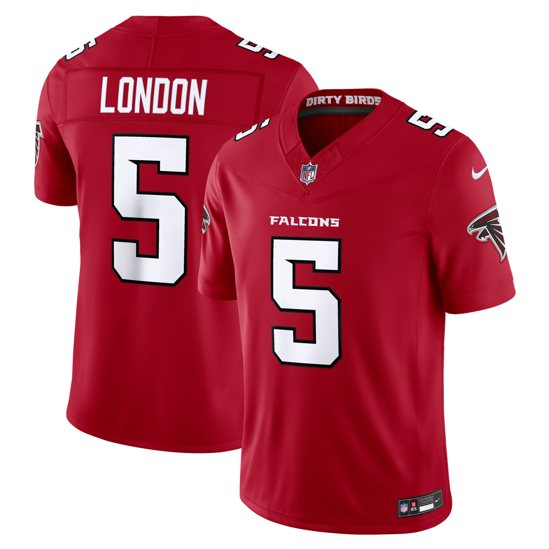 Men's Atlanta Falcons Drake London Nike Black Alternate Throwback Vapor F.U.S.E. Stitched Limited Jersey