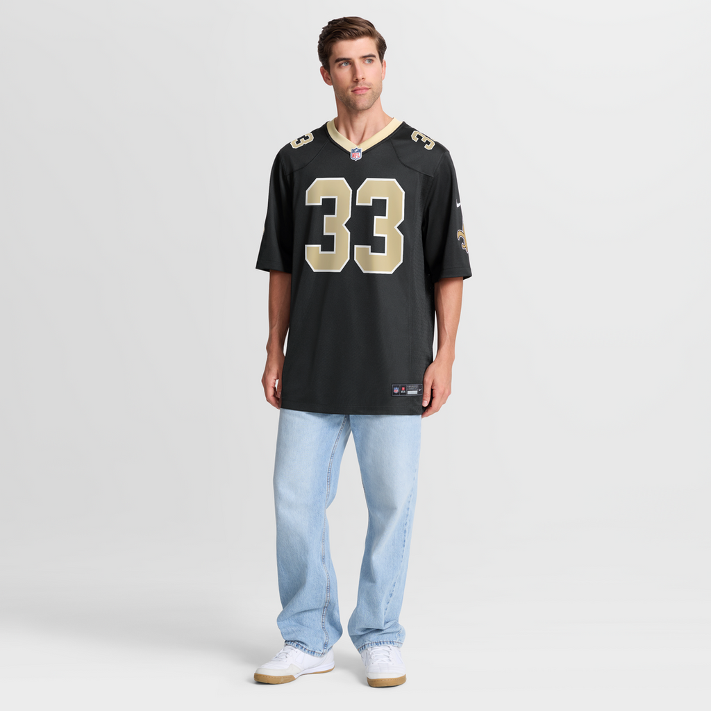 Men's New Orleans Saints Jonas Sanker Nike  Black Team Game Jersey