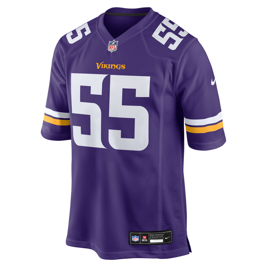 Men's Minnesota Vikings Eric Wilson Nike  Purple Team Game Jersey