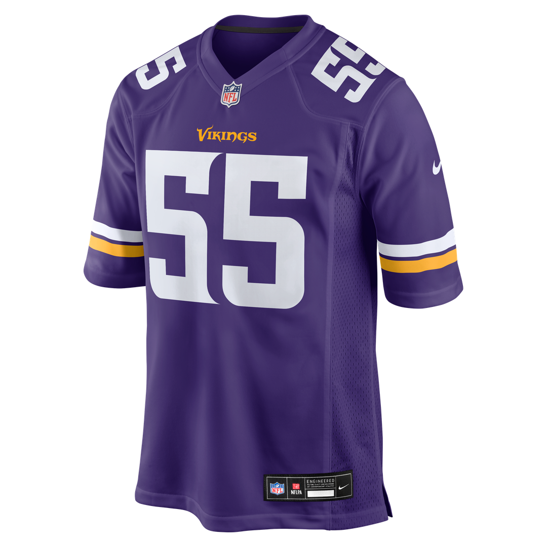 Men's Minnesota Vikings Eric Wilson Nike  Purple Team Game Jersey