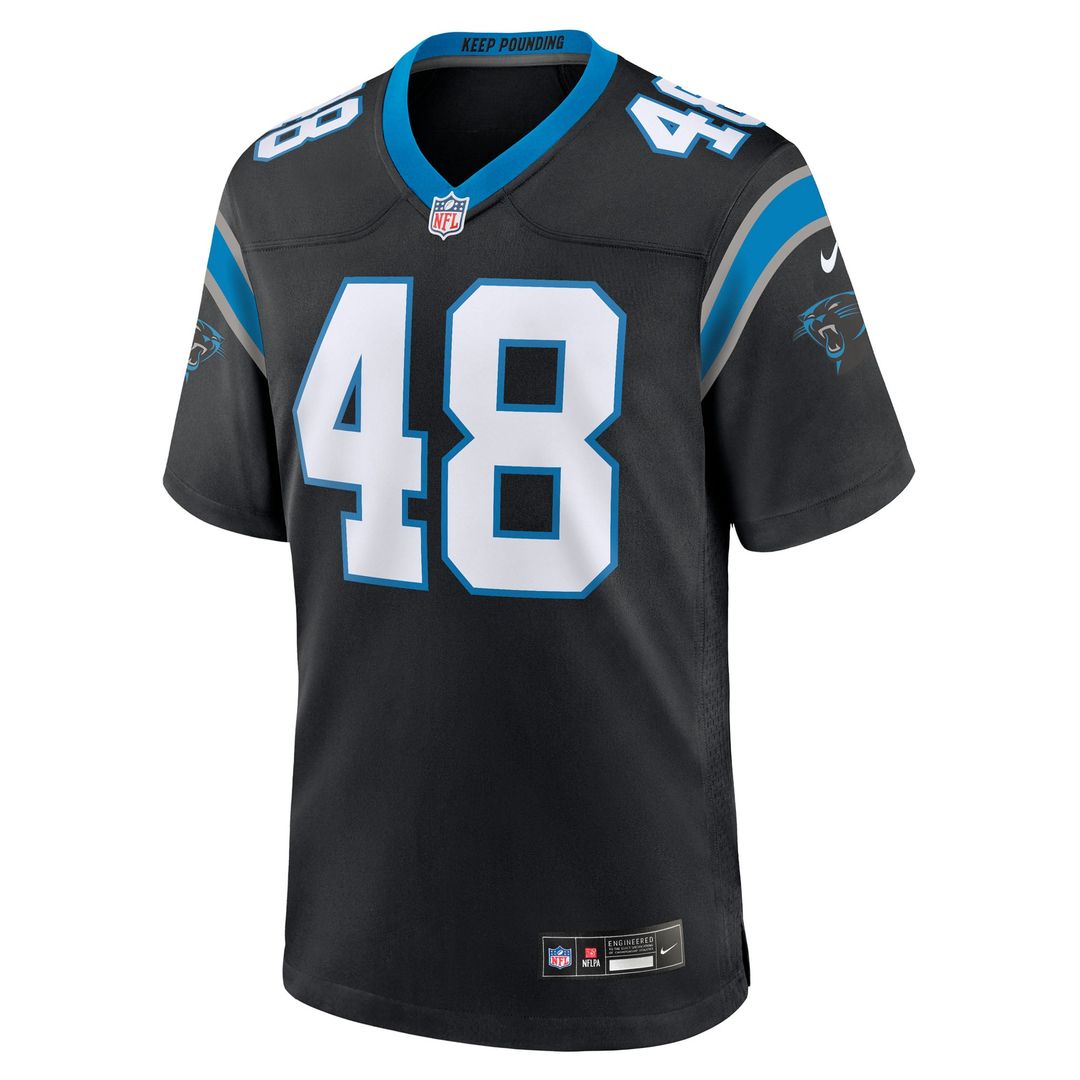 Men's Carolina Panthers Thomas Incoom Nike  Black Team Game Jersey