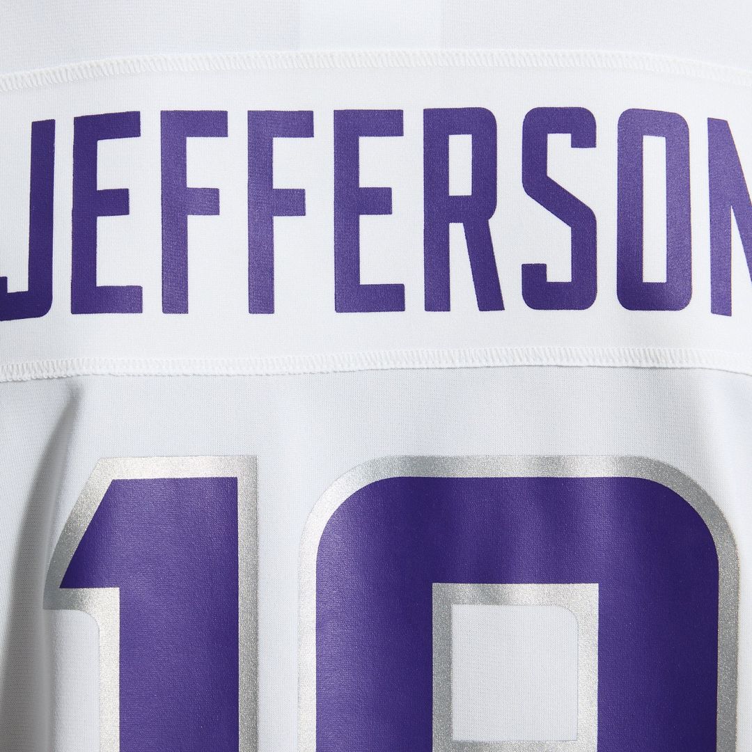 Men's Minnesota Vikings Justin Jefferson Nike White Alternate Game Player Jersey