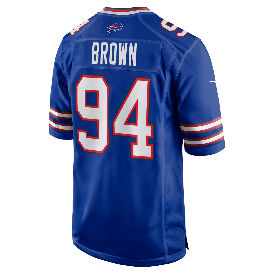 Men's Buffalo Bills Andrew Brown Nike  Royal  Game Jersey