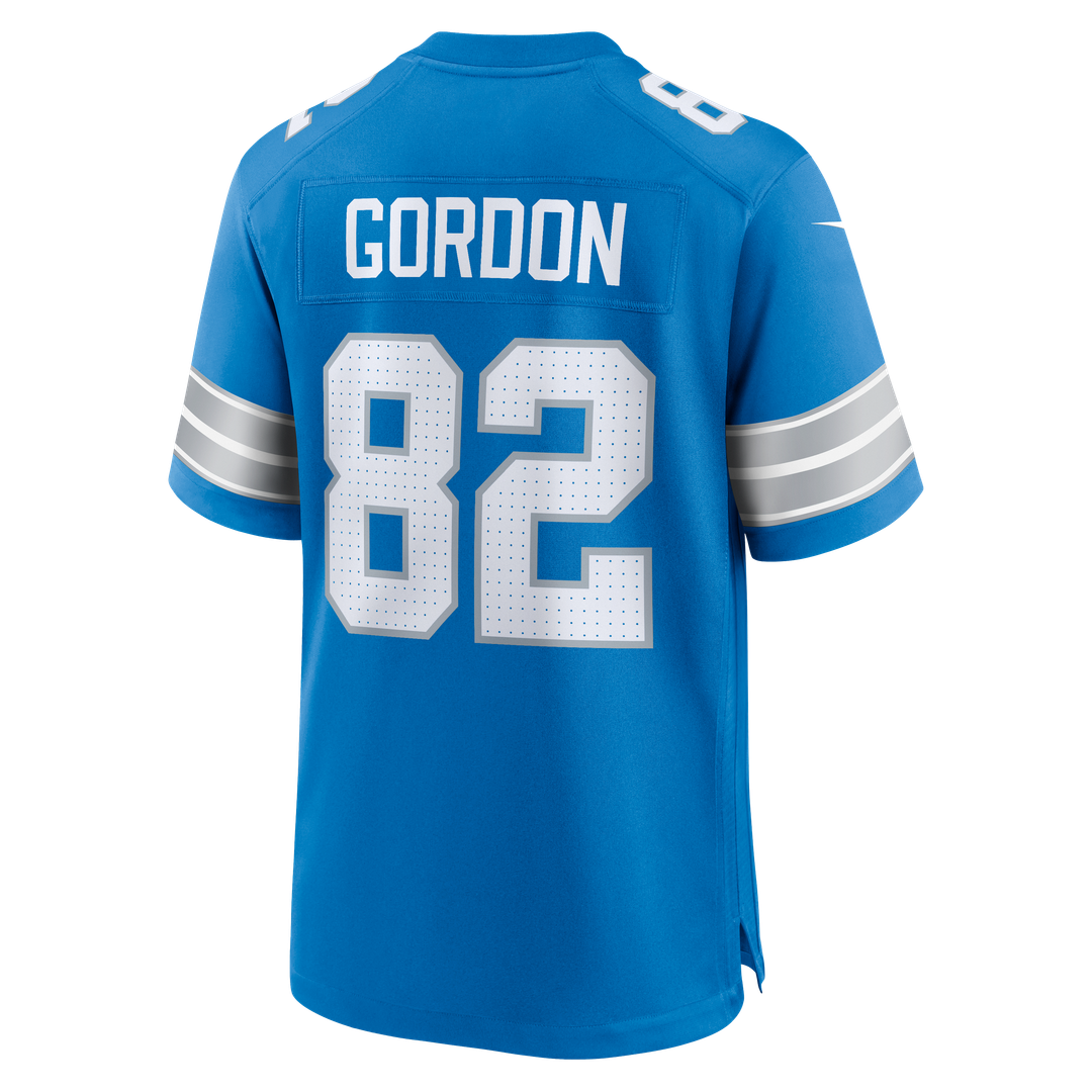 Men's Detroit Lions Thomas Gordon Nike  Blue Team Game Jersey