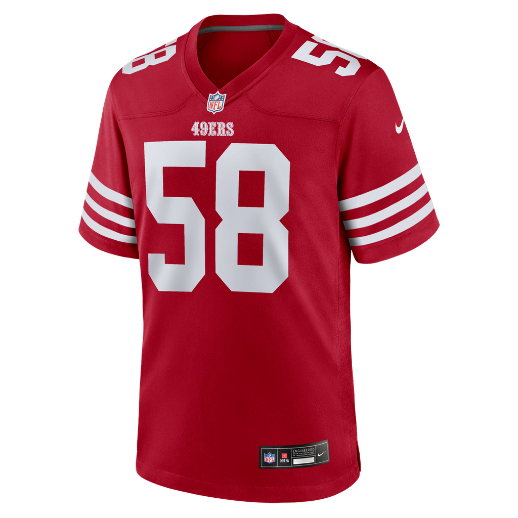 Men's San Francisco 49ers Jarrett Patterson Nike Scarlet Team Game Jersey