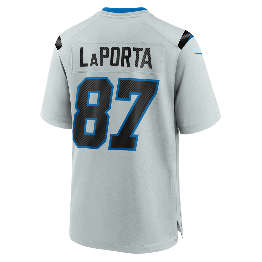 Men's Detroit Lions Sam LaPorta Nike Silver 2026 Rivalries Collection Game Jersey
