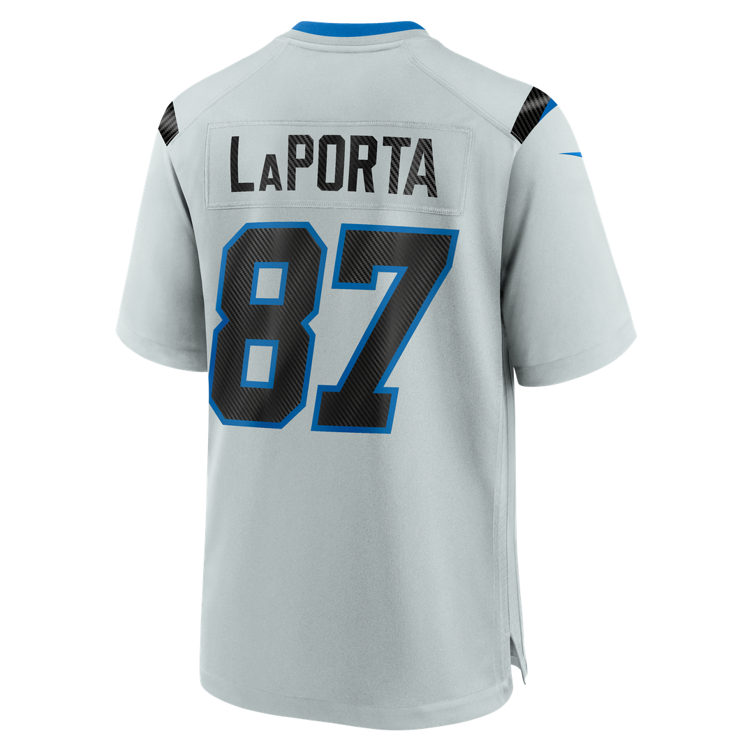 Men's Detroit Lions Sam LaPorta Nike Silver 2026 Rivalries Collection Game Jersey