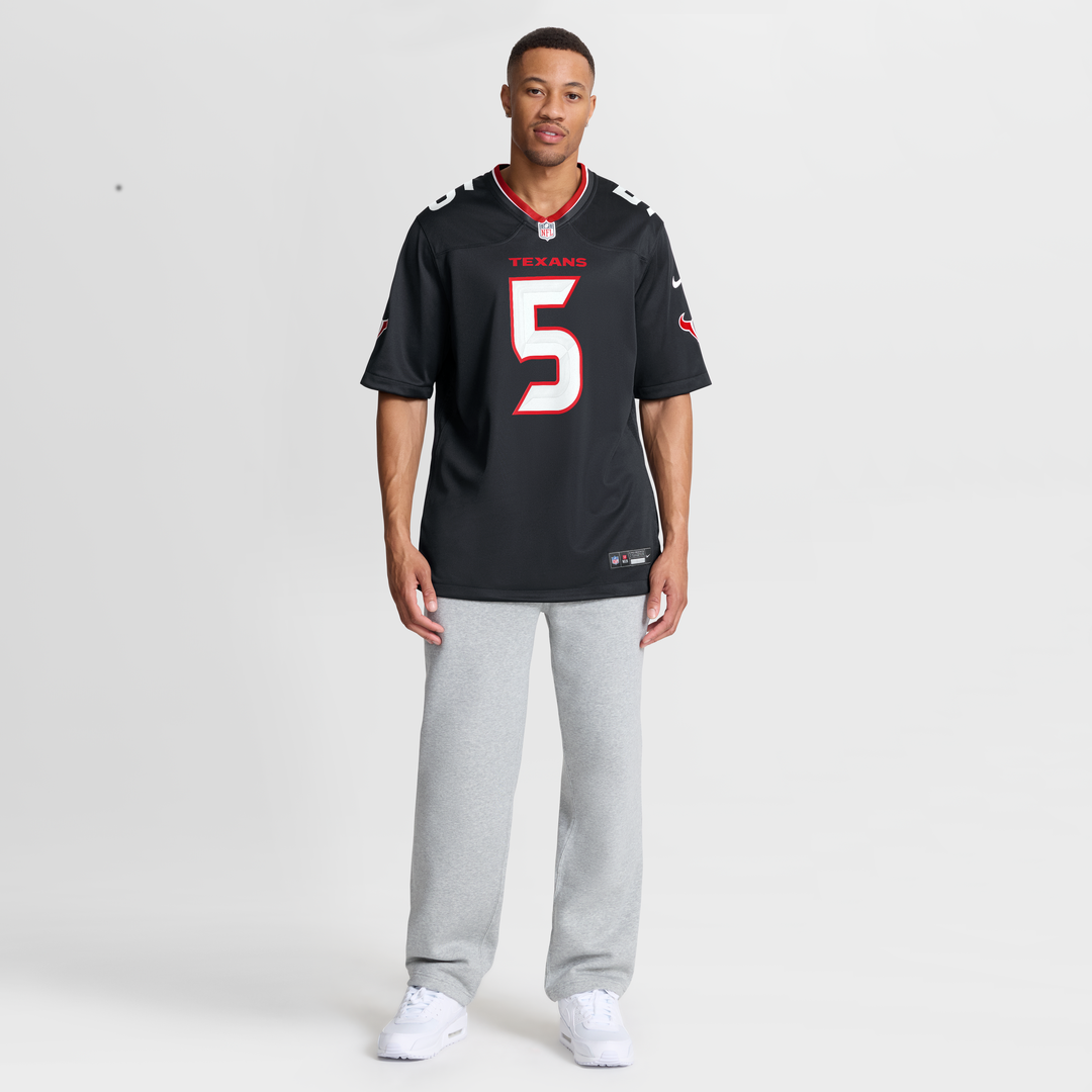 Men's Houston Texans Jalen Pitre Nike Navy Game Jersey
